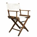 Whitecap Teak Newport Director's Chair with Natural Fabric Seat 60044